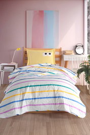 L'essentiel linge de maison Funny - Yellow Juego de Cubre Cama Individual